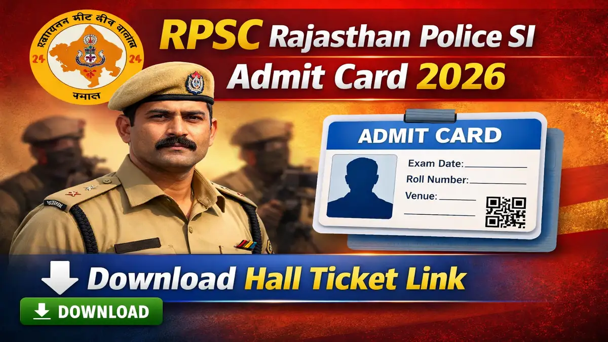 RPSC Rajasthan Police SI Admit Card 2026