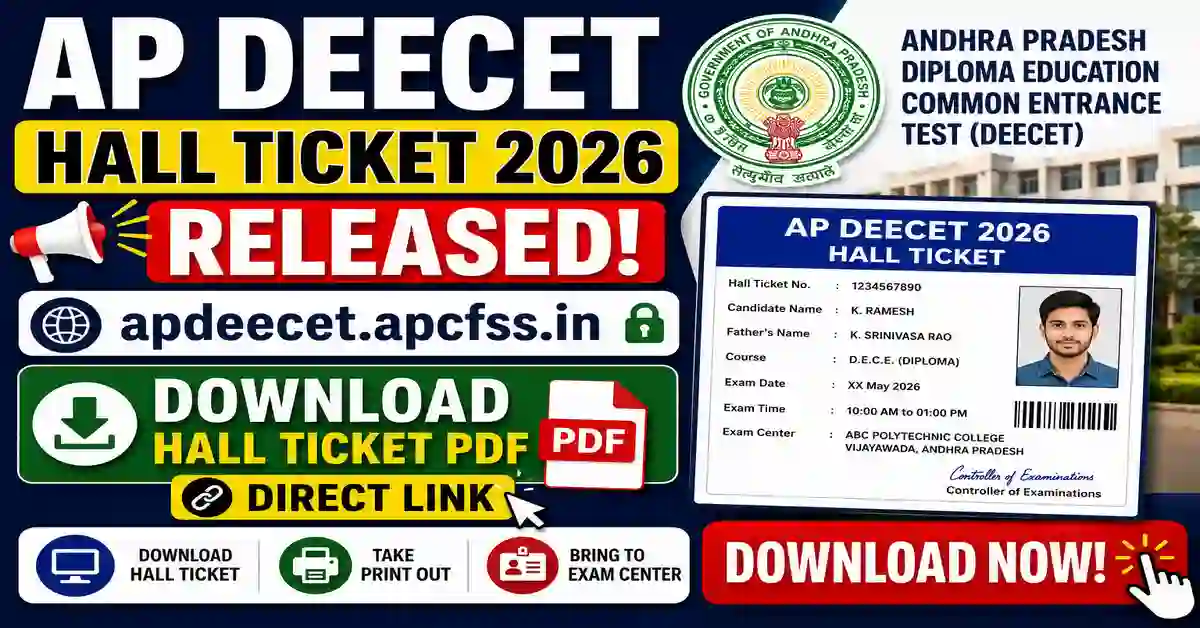AP DEECET Hall Ticket 2026