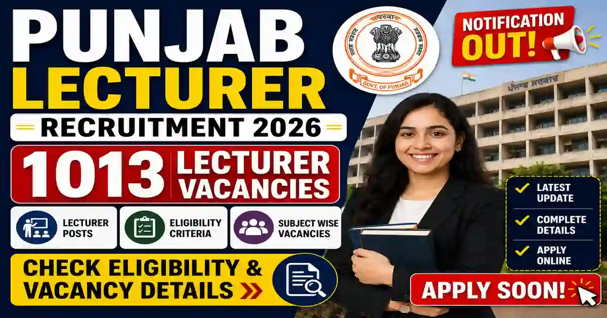 Punjab Lecturer Recruitment 2026