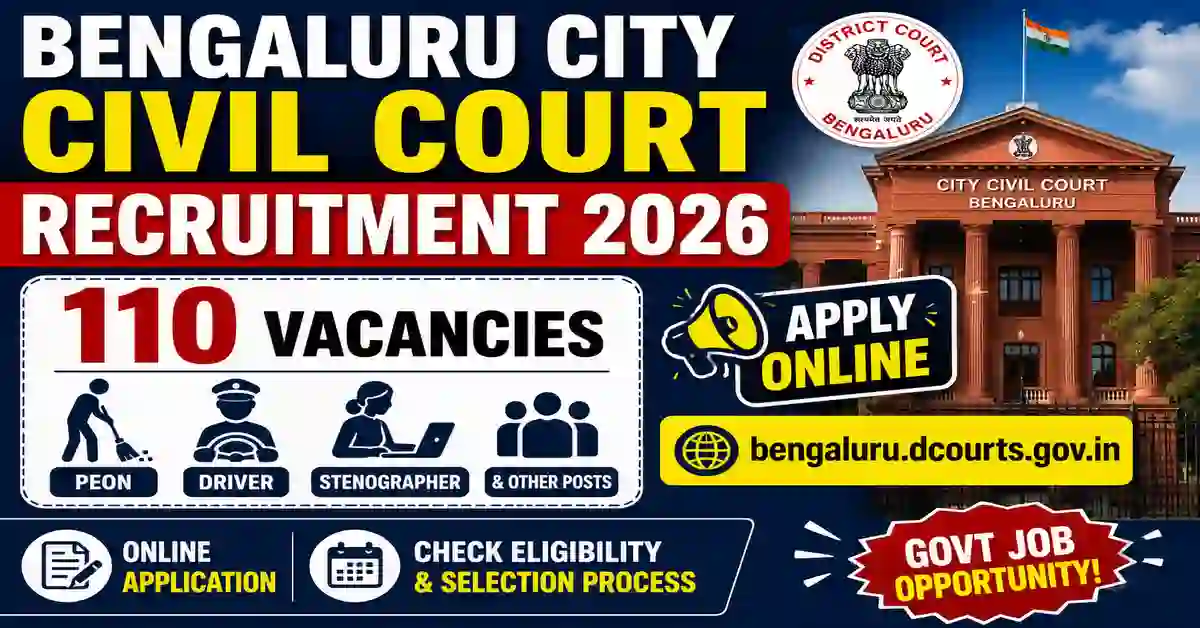 Bengaluru City Civil Court Recruitment 2026