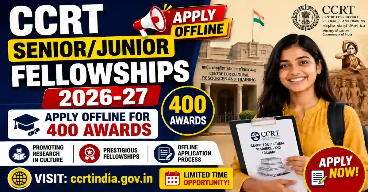 CCRT Senior/Junior Fellowships 2026