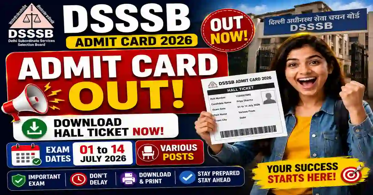 DSSSB Admit Card 2026