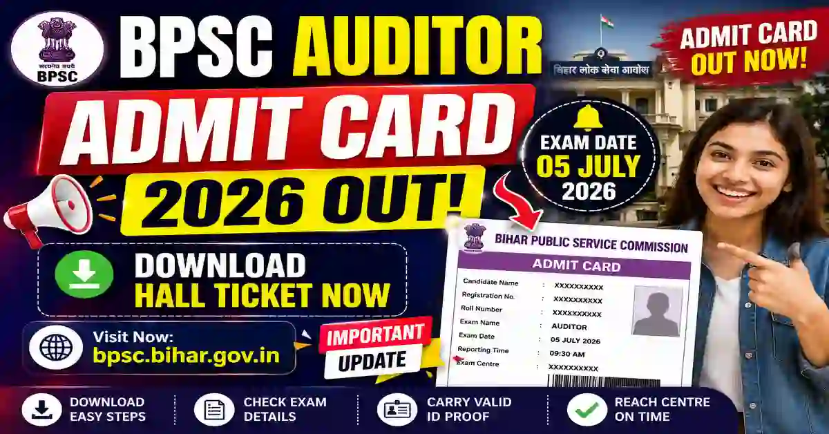 BPSC Auditor Admit Card 2026