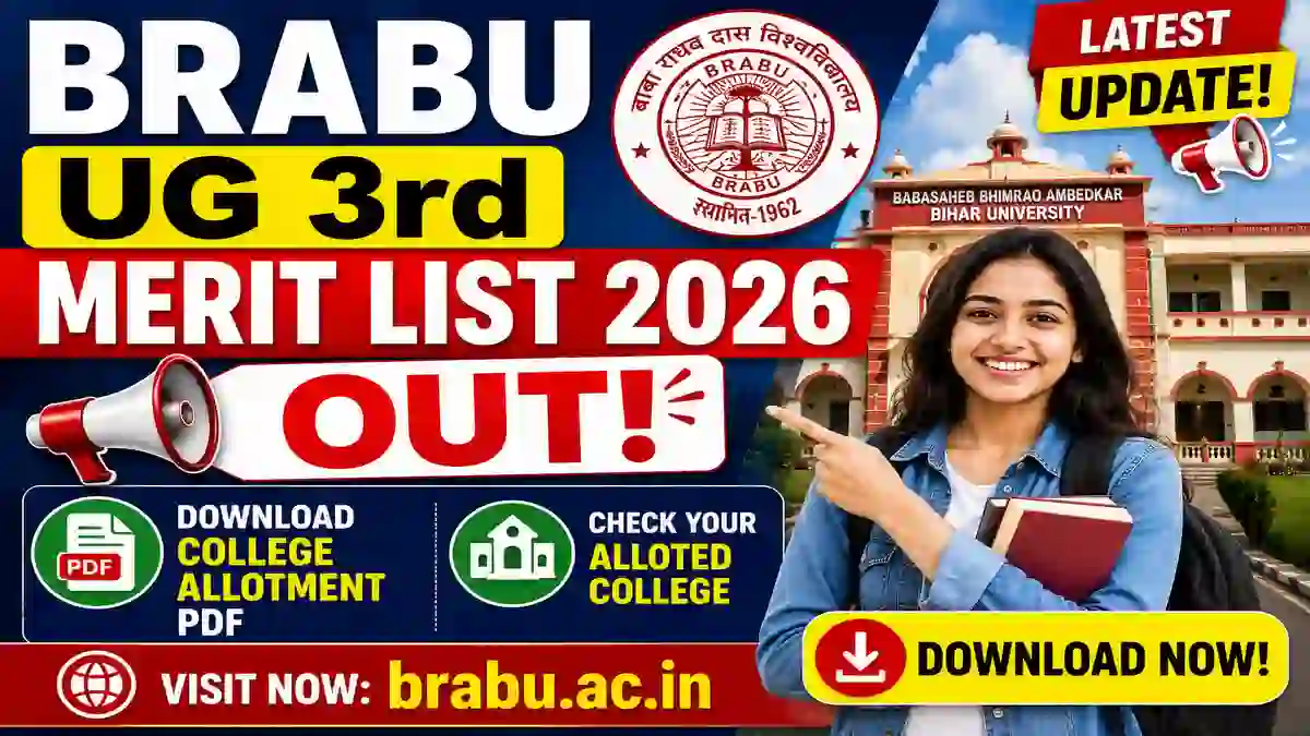 BRABU UG 3rd Merit List 2026