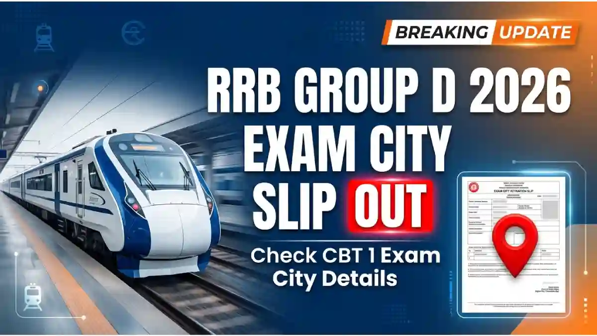 Railway RRB Group D Exam City Intimation
