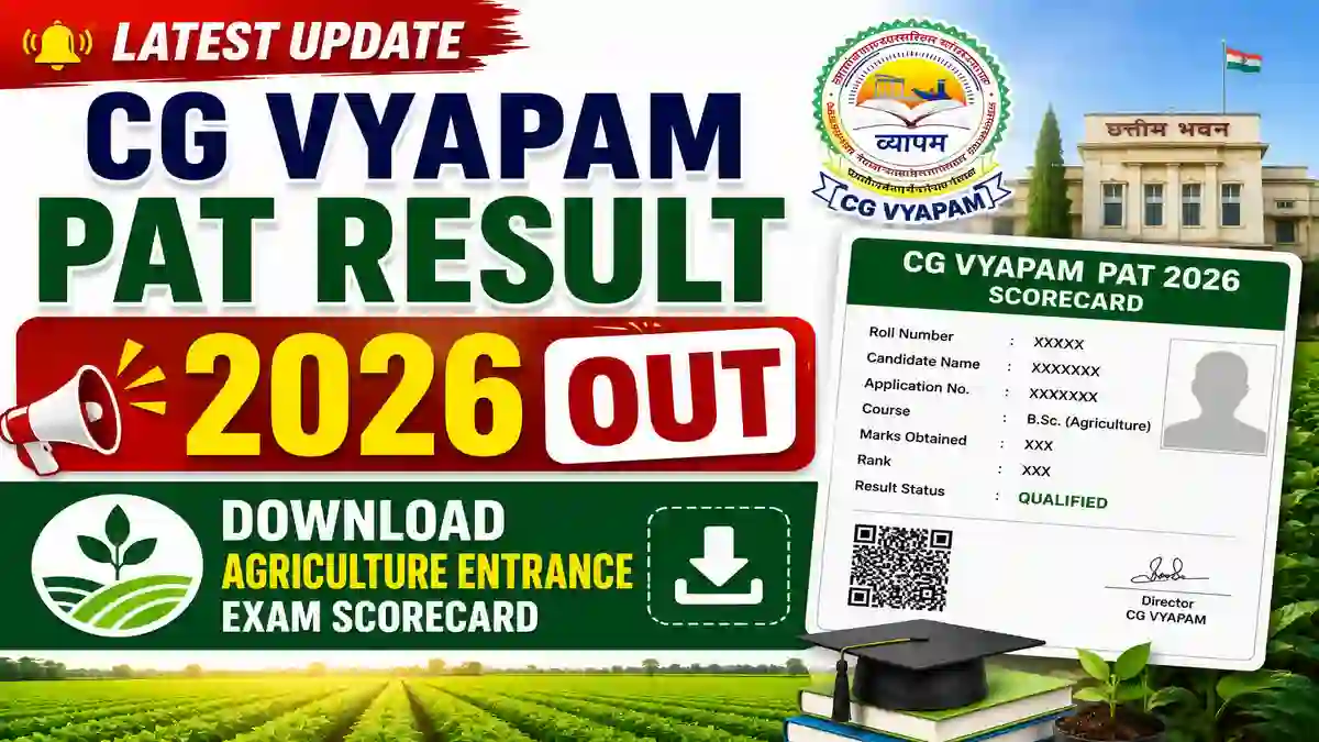 CG Vyapam PAT Result 2026