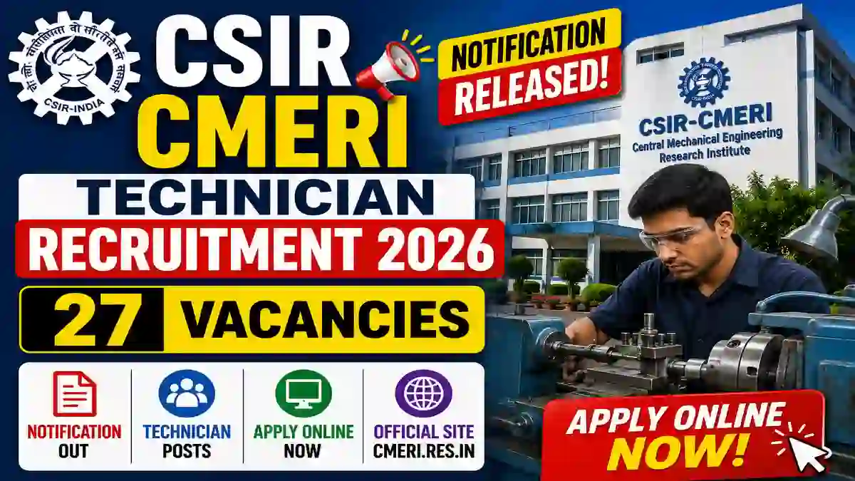 CSIR CMERI Technician Group-II Recruitment 2026