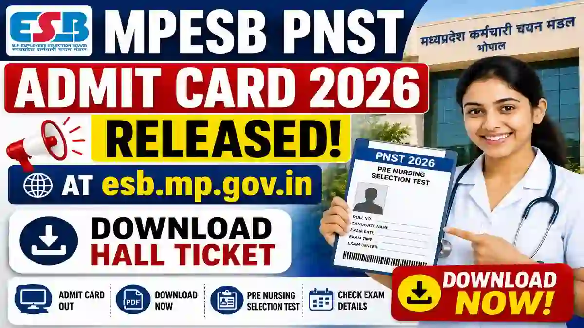 MPESB PNST Admit Card 2026