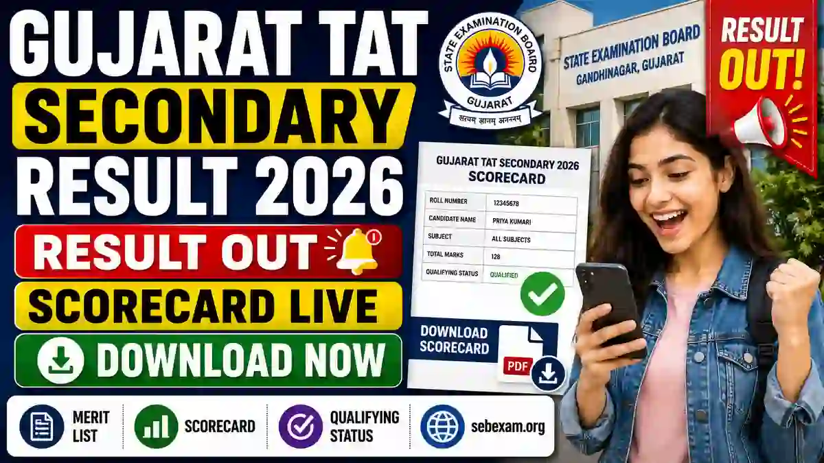 Gujarat TAT Secondary Result 2026