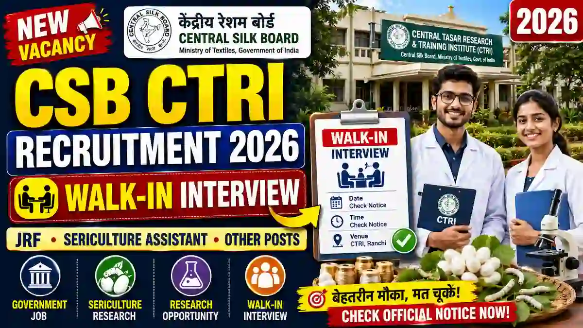 CSB CTRI Recruitment 2026