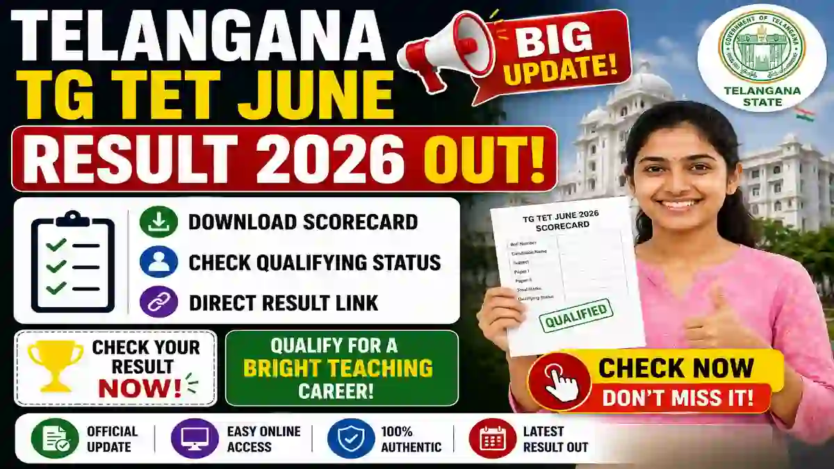 Telangana TG TET June Result 2026