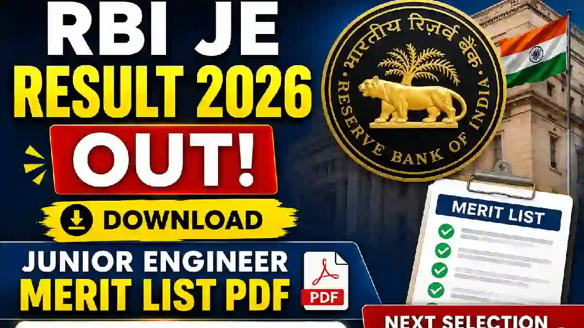 RBI JE Result 2026