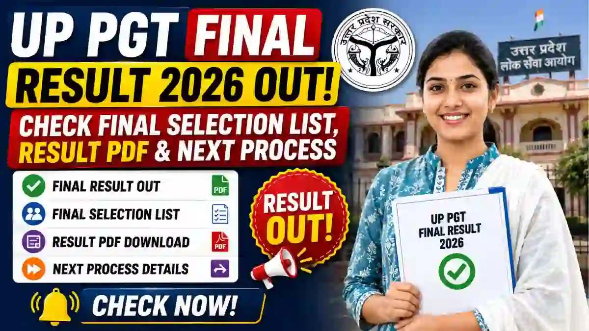 UP PGT Final Result 2026