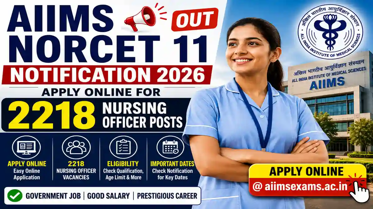 AIIMS NORCET 11 Notification 2026