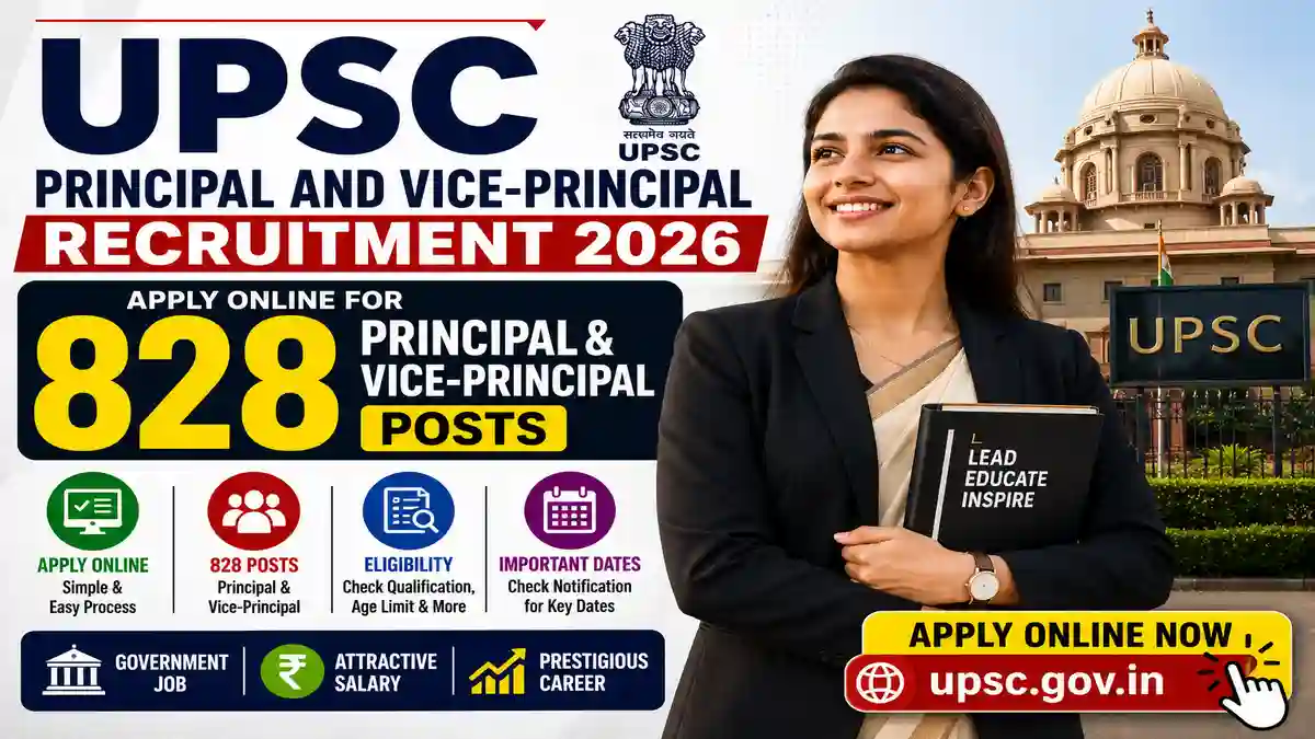 UPSC Principal Vice-Principal Recruitment 2026