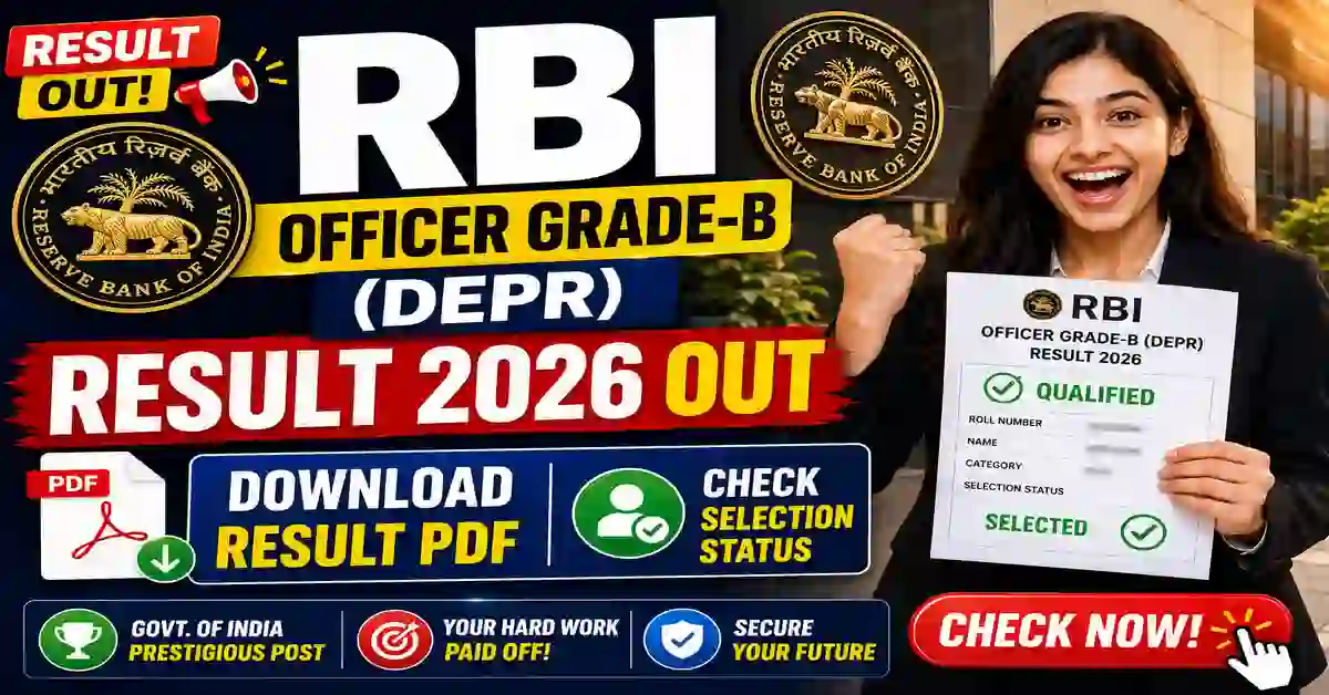 RBI Officer Grade-B (DEPR) Result 2026
