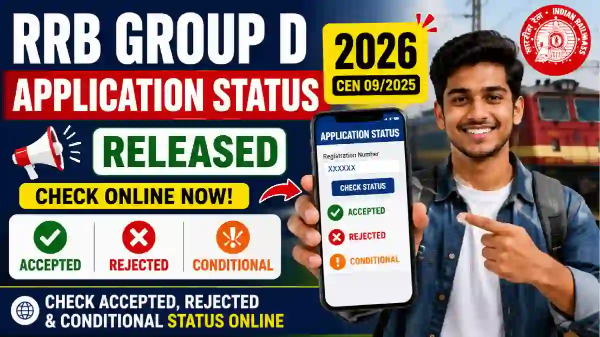 RRB Group D Application Status 2026
