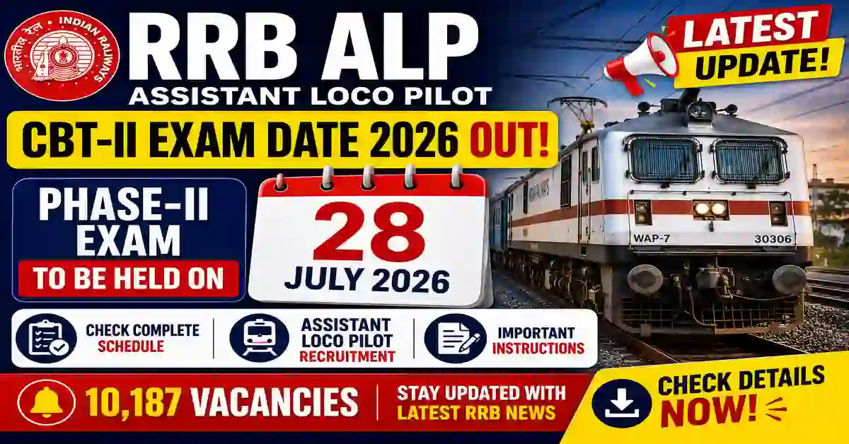 RRB ALP CBT-II Exam Date 2026