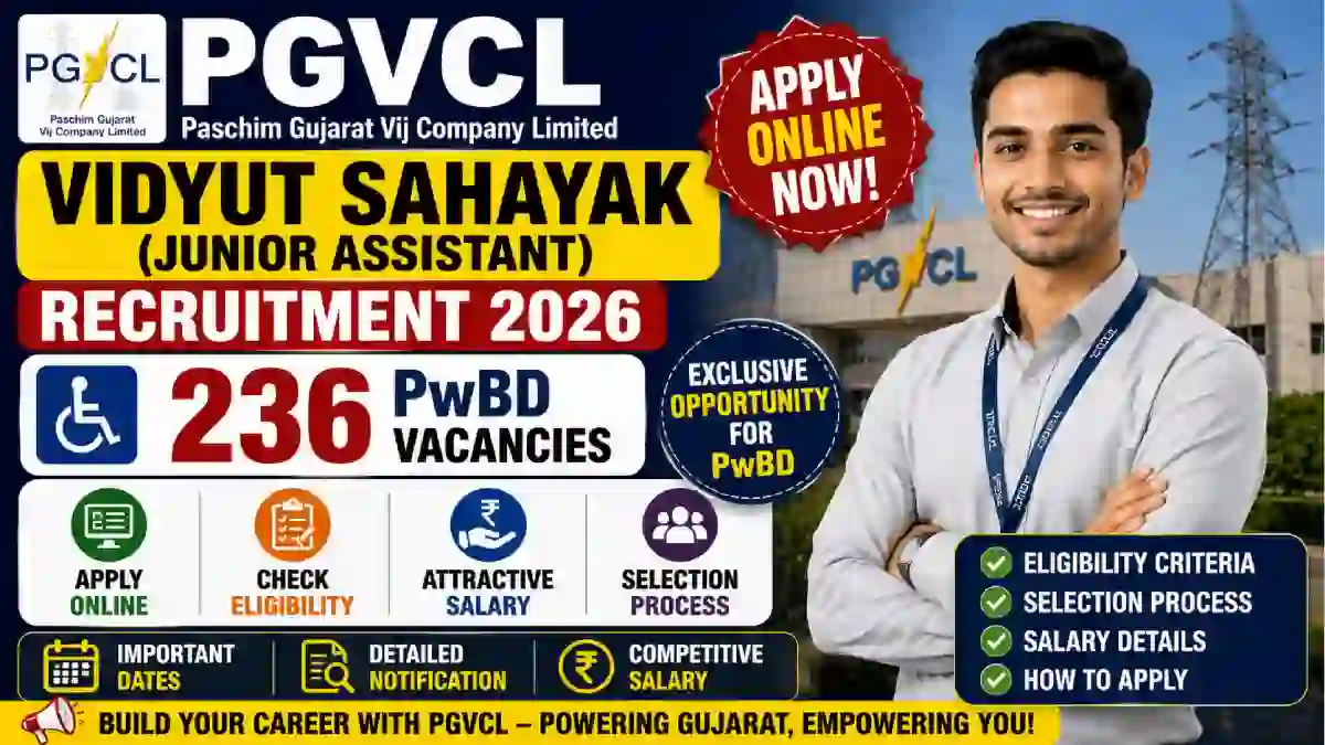 PGVCL Vidyut Sahayak Recruitment 2026