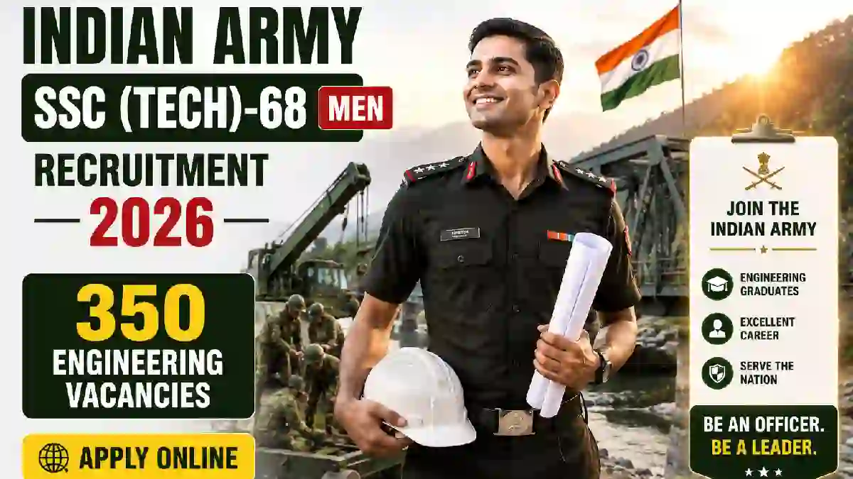 Indian Army SSC (Tech)-68 Men Recruitment 2026