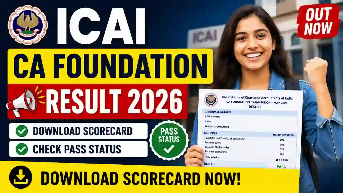 ICAI CA Foundation Result 2026