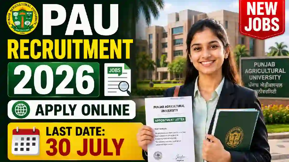 PAU Recruitment 2026