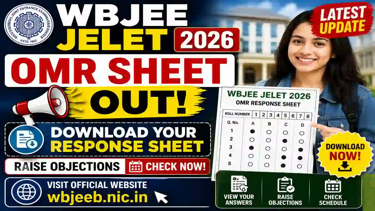 WBJEE JELET OMR Sheet 2026