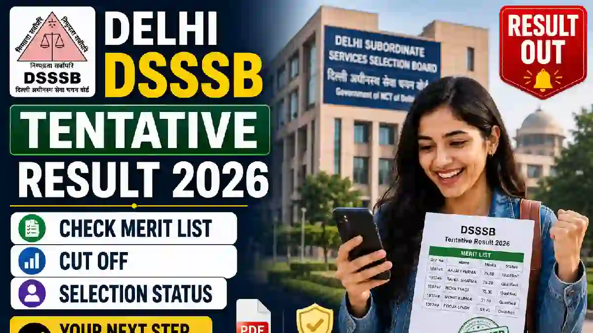 Delhi DSSSB Tentative Result 2026