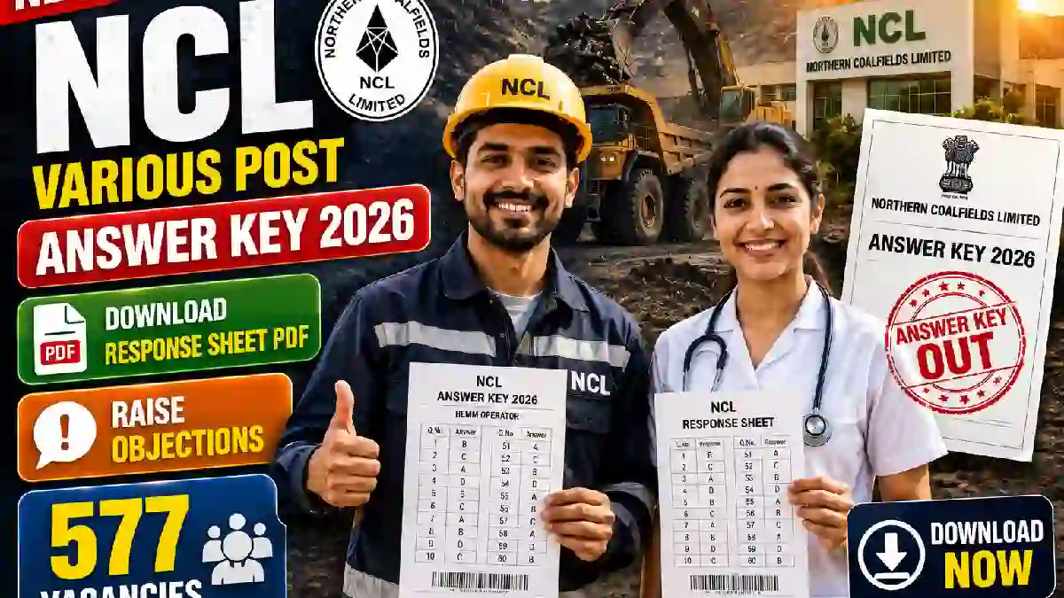 NCL Various Post Answer Key 2026