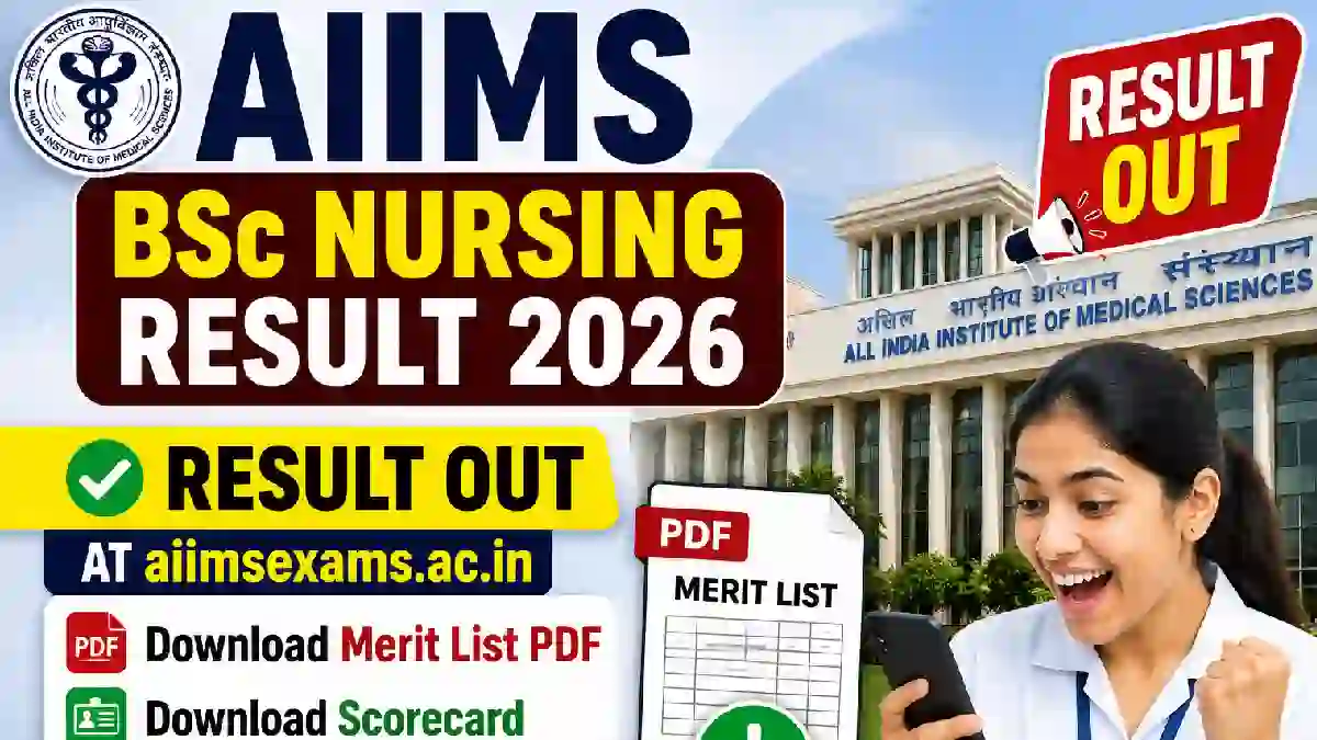 AIIMS BSc Nursing Result 2026